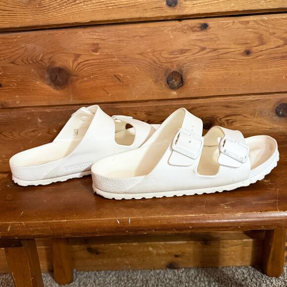 Birkenstock Women Arizona Essentials EVA Sandal White Rubber Size 39 US 8 - Picture 3 of 8
